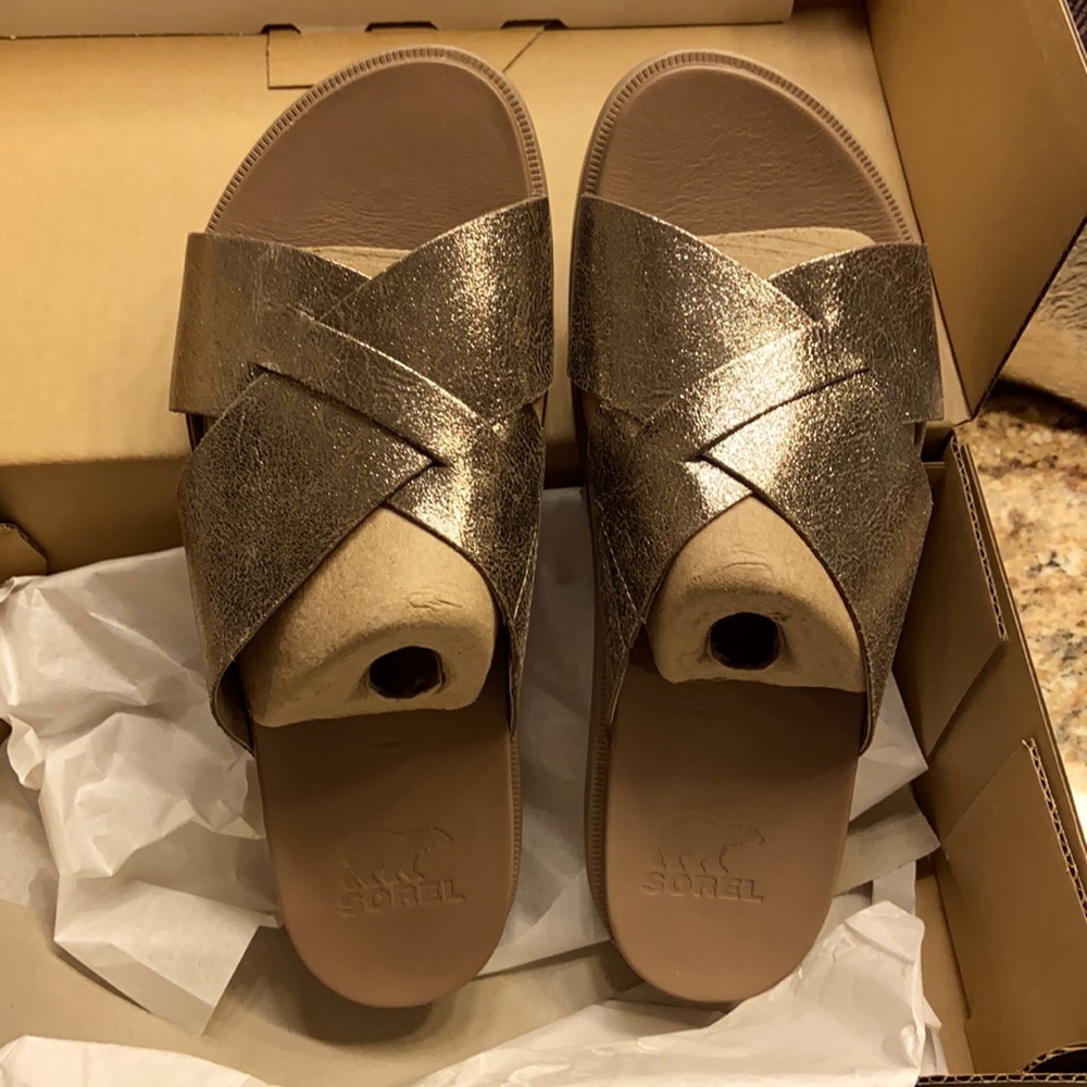Sorel Criss Cross Slide, size 9